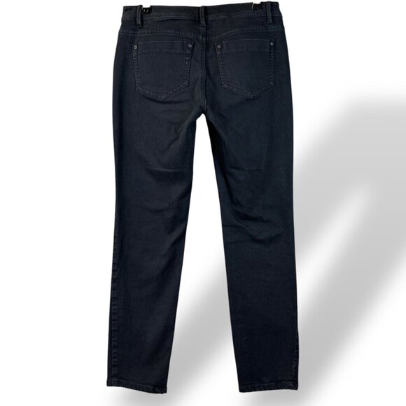 J.Jill Denim Jeans Womens Sz 6 Black Authentic Fit Slim Leg Ankle Stretch - Picture 4 of 13